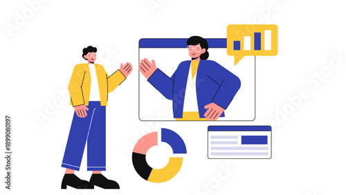 Professional consultant providing expert advice via digital interface