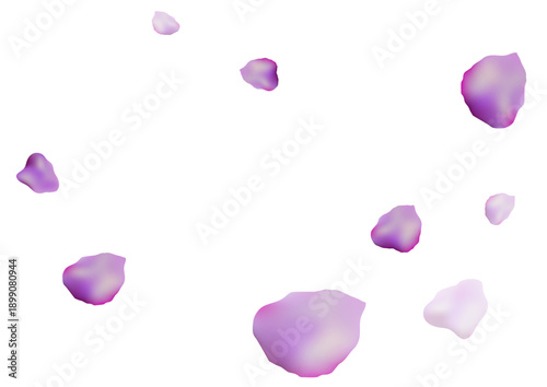 紫色の花びら舞うイラスト