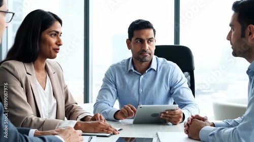 Business Professionals Discussing in a Meeting.