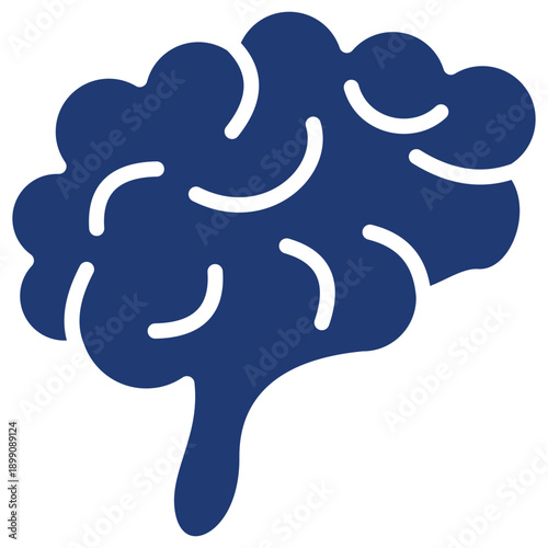 Brain  mixed color icon