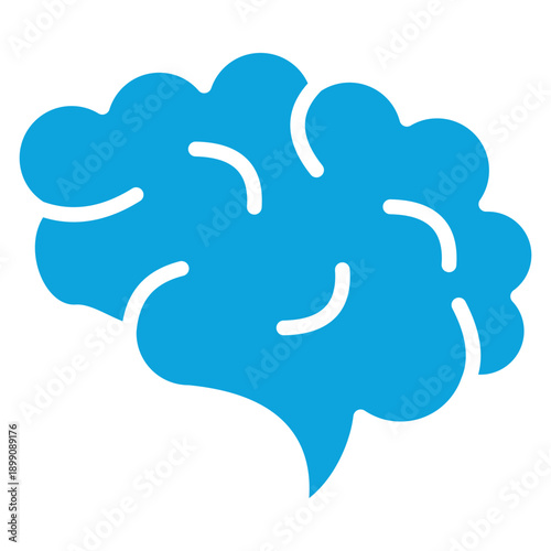 Brain mixed color icon