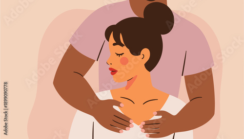 Couple enjoying a relaxing massage in a serene environment  