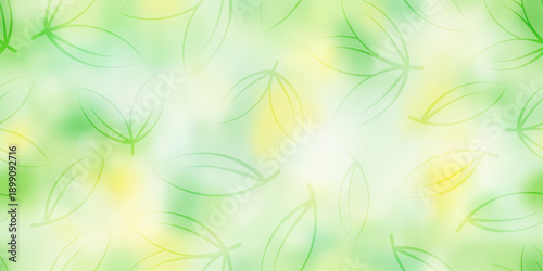 Spring, summer background, minimalist leaves seamless pattern, vector design