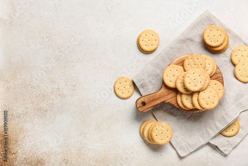 Wooden board with tasty cra...