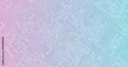 Circuit board icon. Technology scheme symbol flat vector illustration on white background. Vector Illustration . EPS 10 .