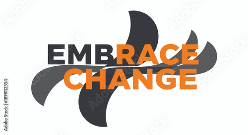 Embracing change with dynamic graphics and abstract shapes in a modern illustration from a forward-thinking perspective with a focus on transformation and progress