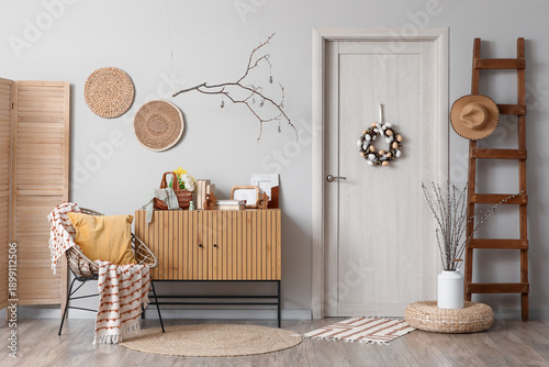 Interior of room with armch...