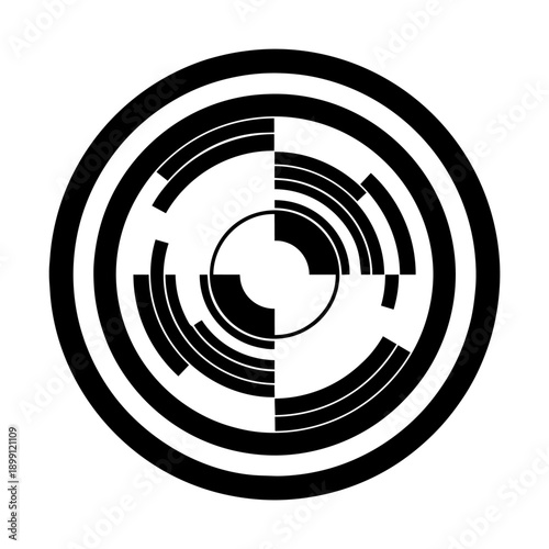 Abstract Circular Data Encoder Symbol