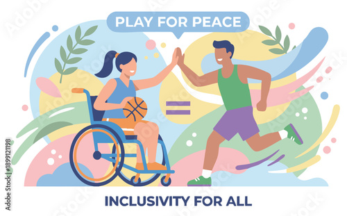 Diverse individuals in action, promoting inclusivity and peace together