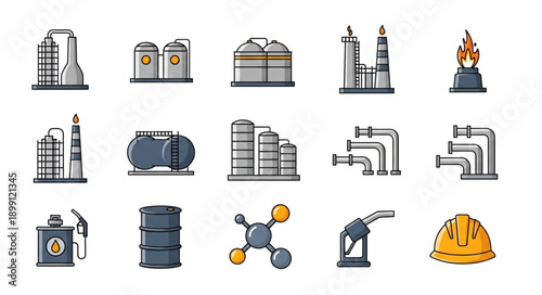Industrial factory equipment and supplies collection.