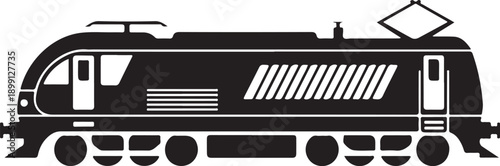 locomotive high speed electric rail vector transport illustration