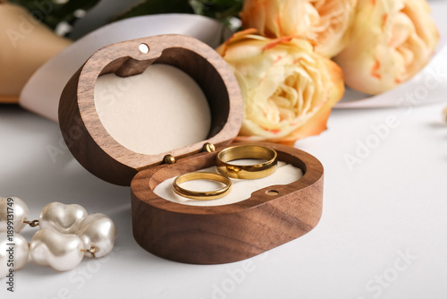Box with wedding rings, jew...