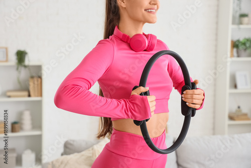 Sporty young woman with iso...