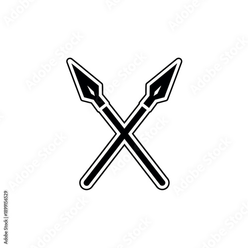 Crossed spears icon.