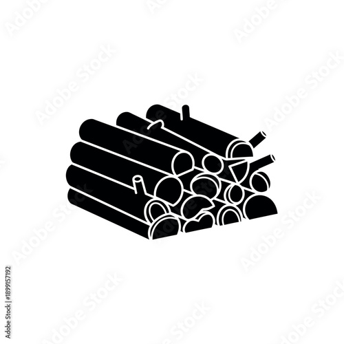 Stacked firewood logs for winter warmth.