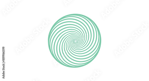Minimalist Swirl Hypnosis Target Logo Element Vector isolated on White Background