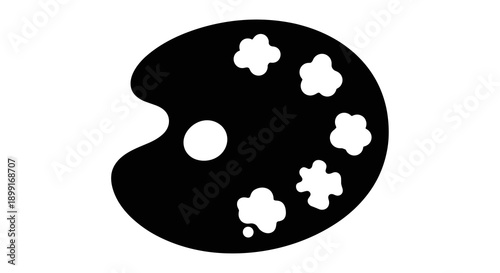 Black Palette Paint Art Tool.