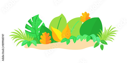 Vibrant tropical leaves