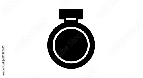Black Stopwatch Icon Design.