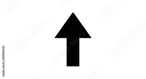 Foto Black Up Arrow Icon Symbol.