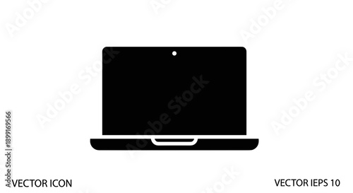 Laptop Computer Icon Design.