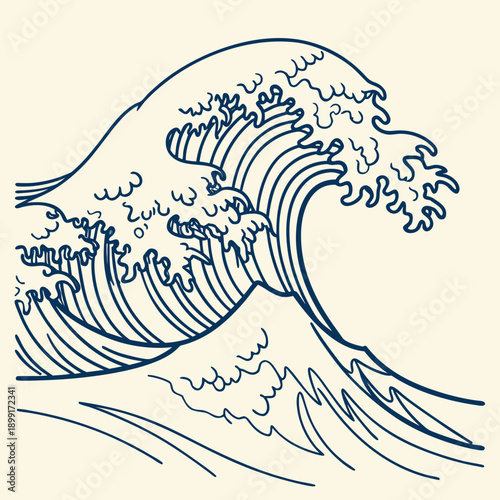 Quadro em tela The great wave off kanagawa