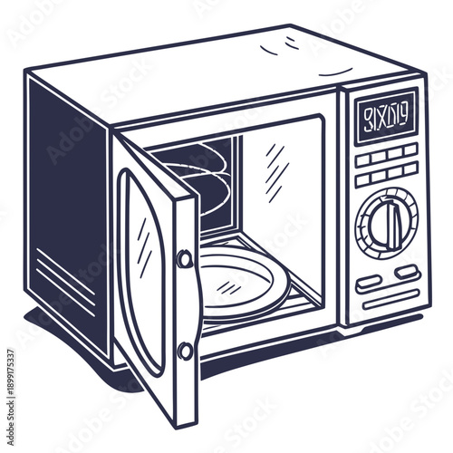 Open microwave illustration