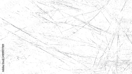 White background with scattered grey scratches and speckles creating a distressed texture grunge