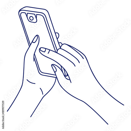 Hands holding a smartphone