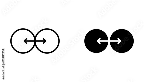 Merge icon set symbol collection on white background