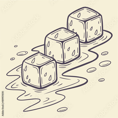 Ice cubes illustration