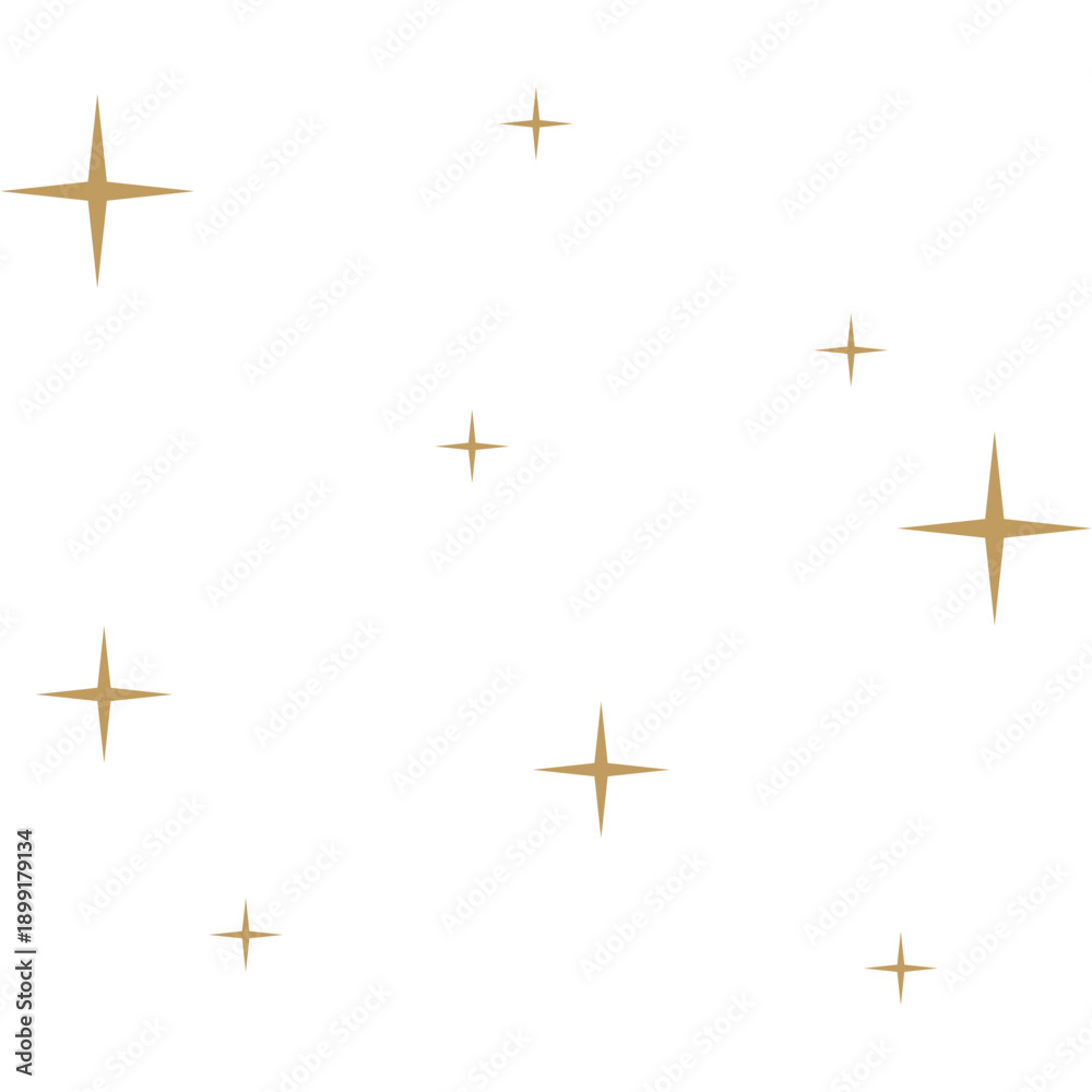 Obraz premium Boho Gold Stars Decoration