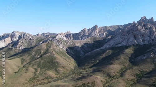 rocky mountain peaks. mountain plateau