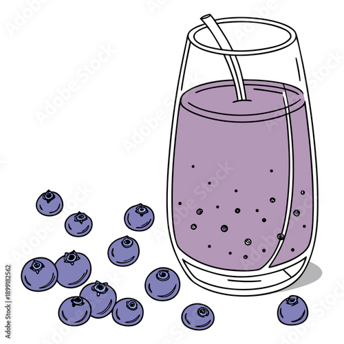 Refreshing blueberry smoothie