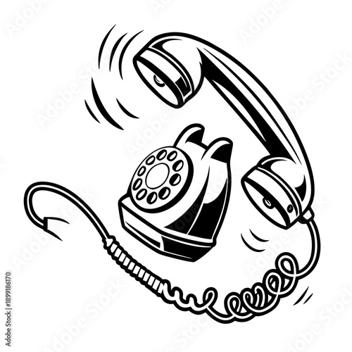 Vintage telephone illustration