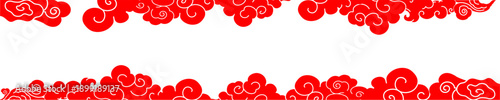 Chinese Japanese Korean cloud background in transparent vector for Asian themes. Oriental sky pattern ideal for banners and frames.