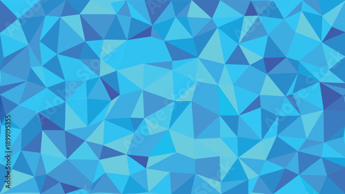 A vibrant abstract background featuring a mosaic of blue polygonal shapes high quality
