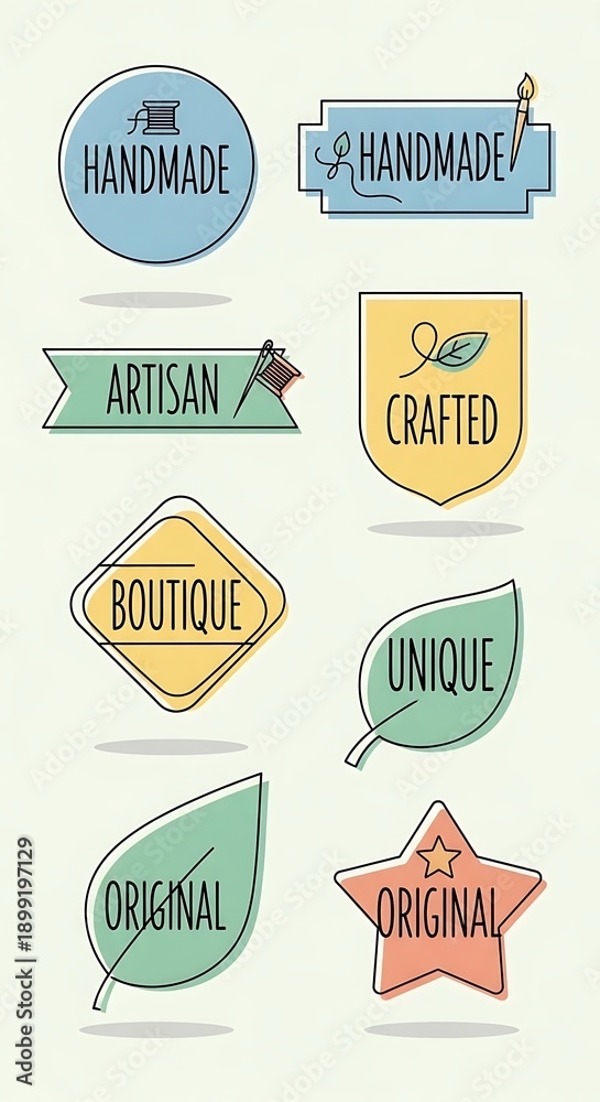 Obraz premium Handmade Artisan Boutique Labels.