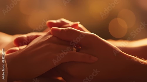 Wallpaper Mural Gentle Hands Holding Tenderly With Warm Light Torontodigital.ca