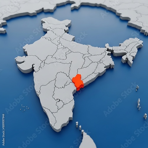India State Map of Andhra Pradesh.