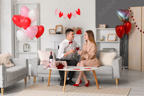 Beautiful young couple with...