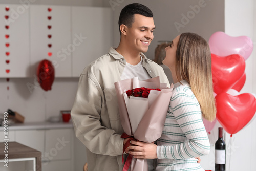 Beautiful young couple with...