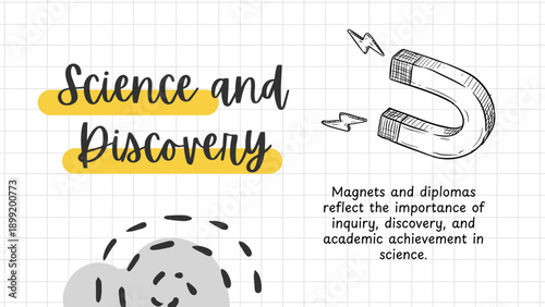 Black Illustrated Education Presentation Template with Modern Design