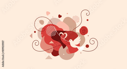 Valentine Business Promotion – Clean Editable Illustration for Marketing Campaign