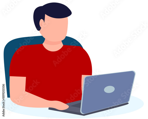 person work from home