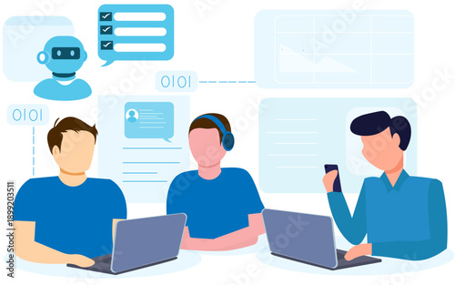 team-work works with help artificial intelligence