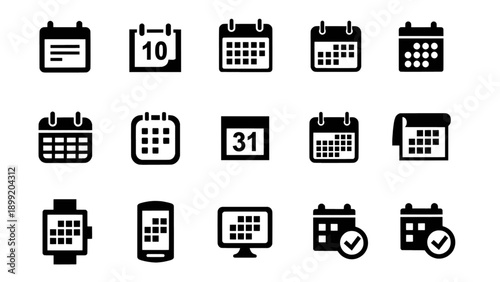 Fully scalable vector graphics, easy to edit, and perfect for modern digital projects related to time management, planning, and organization.