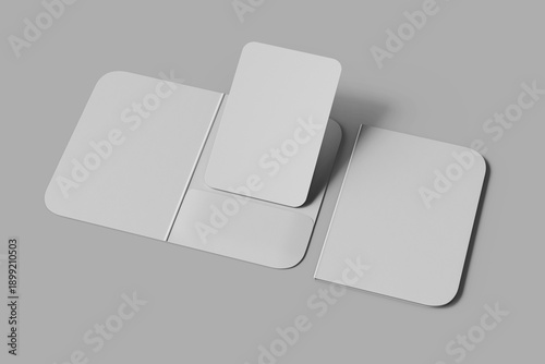 Photos blank portrait hotel guest room entry access keycard holder with rounded rectang