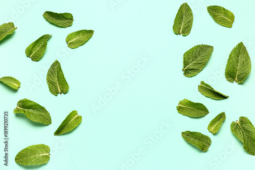 Composition with fresh mint...