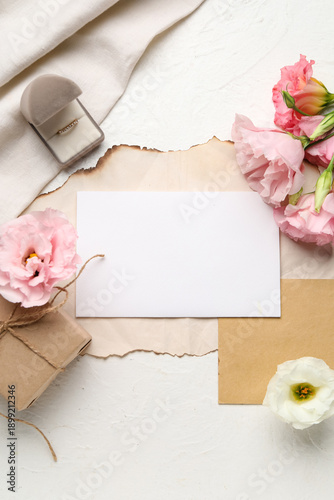 Composition with blank card...